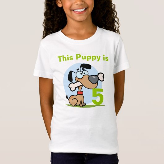 Puppy Dog  Verjaardag T-shirt (Voorkant)