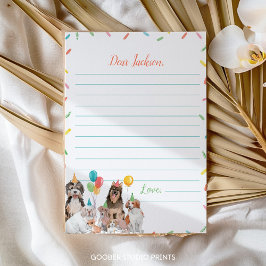 Puppy Dog Verjaardag Tijd Capsule Bericht Kaart