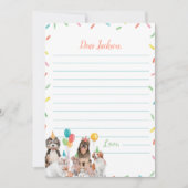 Puppy Dog Verjaardag Tijd Capsule Bericht Kaart (Voorkant)