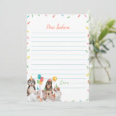 Puppy Dog Verjaardag Tijd Capsule Bericht Kaart (Staand voorkant)