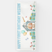 Puppy Dog Verjaardagsfeestbanner voor jongens Spandoek (Verticaal)