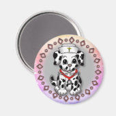 Puppy Dog Verpleegster  Magneet (Voorkant / Achterkant)