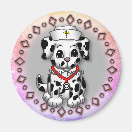 Puppy Dog Verpleegster  Magneet (Voorkant)