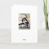 Puppy dog voor verkoop schattige illustratie kaart (Achterkant)