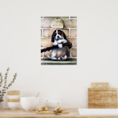 Puppy dog voor verkoop schattige illustratie poster (Keuken)