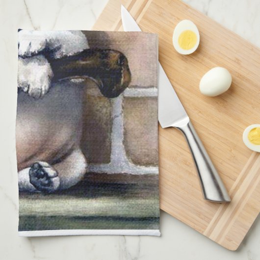 Puppy dog voor verkoop schattige  illustratie theedoek (Quarter Fold)