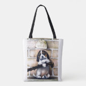 Puppy dog voor verkoop schattige  illustratie tote bag (Achterkant)