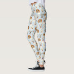 Puppy Dog Waterverf Patroon Leggings<br><div class="desc">Leggings van het kattenhondpatroon voor hondenliefhebbers. Deze honden werden met de hand geschilderd met waterverf.</div>