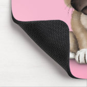 Puppy Dog Wearing Reading Glasses, Roze Muismat (Hoek)