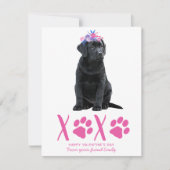 Puppy Dog XOXO Roze Kind Valentijnsdag Feestdagenkaart (Voorkant)