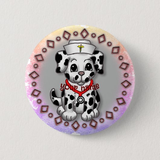 Puppy Dog Zurse Ronde Button 5,7 Cm (Voorkant)