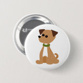 Puppy Doggie in Green Ronde Button 5,7 Cm (Voorkant /achterkant)