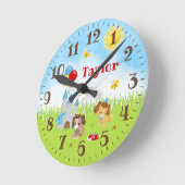 Puppy Dogs Castle Blue en Red  Ronde Klok (Hoek)