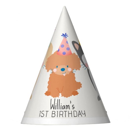 Puppy Dogs Verjaardagsfeestje Pet Feesthoedjes (Voorkant)