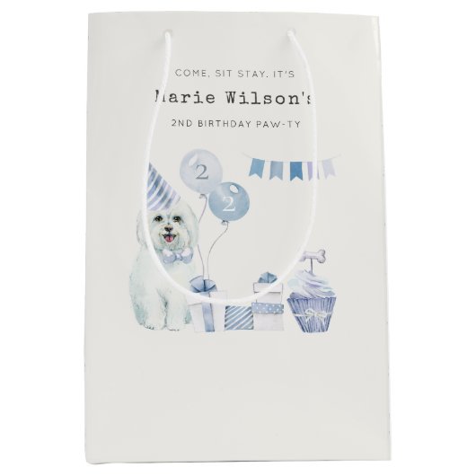 Puppy dop om het even welke dag van de leeftijd medium cadeauzakje (Voorkant)