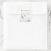 Puppy dop om het even welke dag van de leeftijd vierkante sticker (Tas)