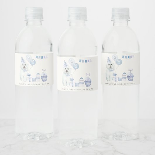 Puppy dop om het even welke dag van de leeftijd waterfles etiket (Flessen)