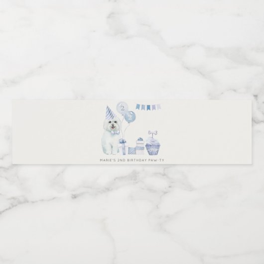 Puppy dop om het even welke dag van de leeftijd waterfles etiket (Enkel label)