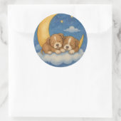 Puppy droomt onder de sterrenhemel Sticker (Tas)