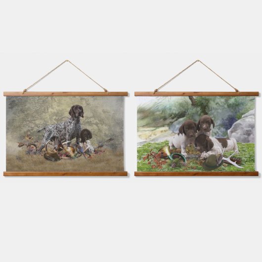Puppy Duitse Shorthaired Pointers (SAP) Hangend Wandkleed (Dubbel)