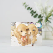 Puppy Duo Briefkaart (Staand voorkant)