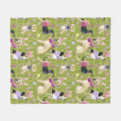 Puppy Easter Collectie Fleece Deken (Voorkant (Horizontaal))