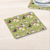 Puppy Easter Collectie Kartonnen Onderzetters (Schuin)