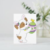 Puppy Easter Cute Puppy Feestdagenkaart (Staand voorkant)