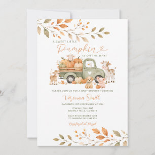 Puppy Eend Pompoen Boerderij Herfst Baby Shower Bl Kaart