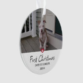 Puppy Eerste Kerstdag Foto Ornament (voorkant)