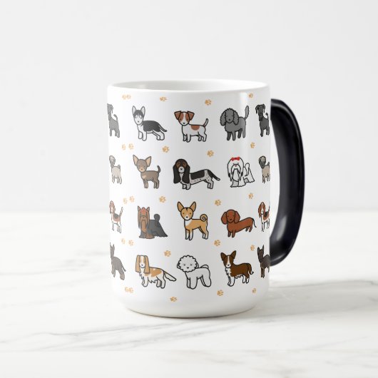 Puppy-emoji's Magische Mok (Voorkant rechts)