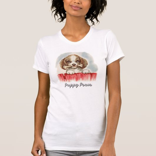 Puppy en Bone T-Shirt (Voorkant)