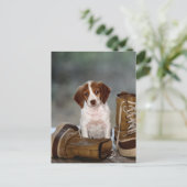 Puppy en Boots Briefkaart (Staand voorkant)
