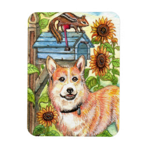 Puppy en Chipmunk door Mailbox Magneet