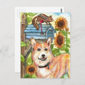 Puppy en Chipmunk per postbus Briefkaart (Voorkant / Achterkant)