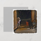 Puppy en kat Notecard. Notitiekaartje (Voorkant / Achterkant)