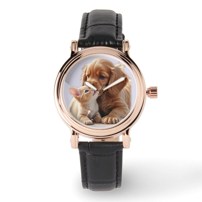 puppy en kitten horloge (Voorkant)