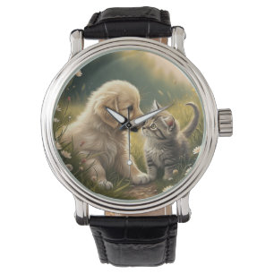 Puppy en Kitten Horloge