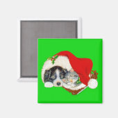Puppy en Kitten Kerstmis Magneet (Voorkant / Achterkant)