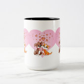 Puppy en kitten liefde tweekleurige koffiemok (Center)