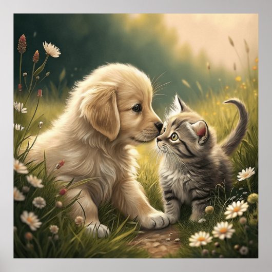 Puppy en Kitten Poster (Voorkant)