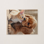 Puppy en kitten puzzel (Horizontaal)