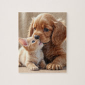 Puppy en kitten puzzel legpuzzel (Verticaal)