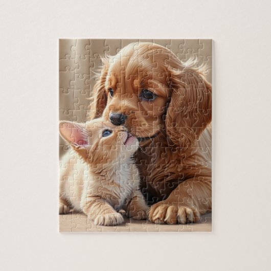 Puppy en kitten puzzel legpuzzel (Verticaal)