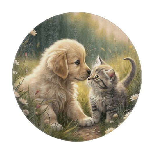 Puppy en Kitten Snijplank (Voorkant)