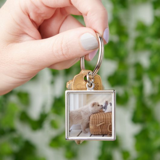 Puppy en konijn sleutelhanger (Hand)