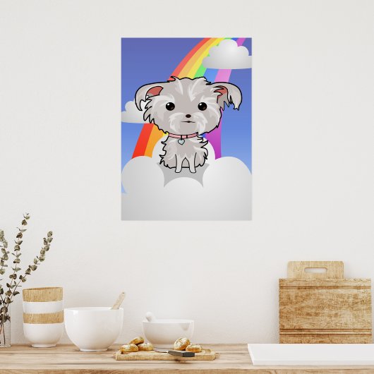Puppy en regenboog poster (Keuken)