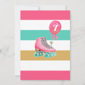 Puppy en Rolschaatsen Verjaardag Uitnodiging (Achterkant)