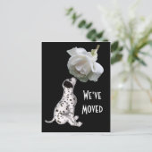 Puppy en Roos nieuw adres Briefkaart (Staand voorkant)