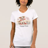  puppy en Rozen T-shirt (Voorkant)